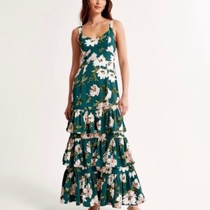 Abercrombie & Fitch Drama Ruffle Tiered Maxi Dress